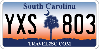 SC license plate YXS803