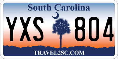 SC license plate YXS804