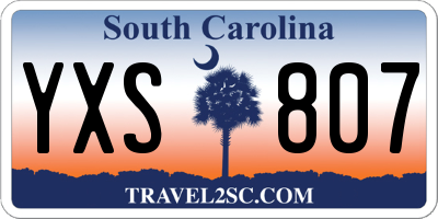 SC license plate YXS807