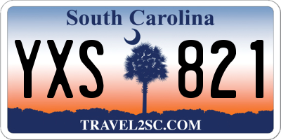 SC license plate YXS821
