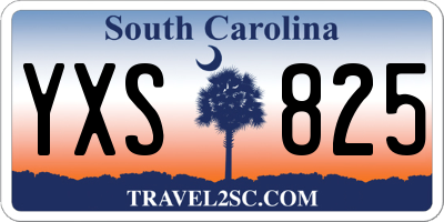 SC license plate YXS825