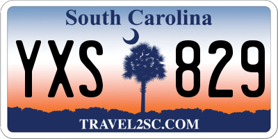 SC license plate YXS829