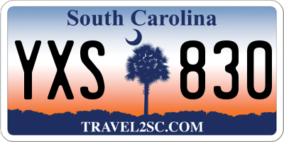 SC license plate YXS830
