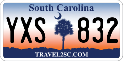 SC license plate YXS832