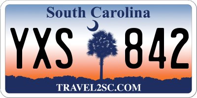 SC license plate YXS842