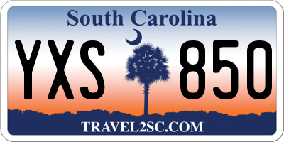 SC license plate YXS850