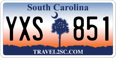 SC license plate YXS851