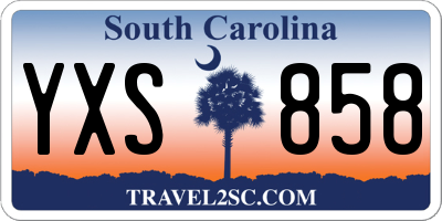 SC license plate YXS858