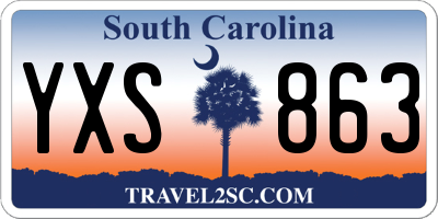 SC license plate YXS863