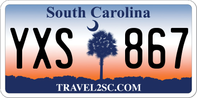 SC license plate YXS867