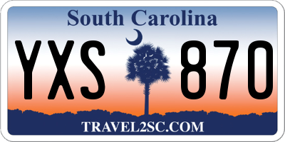 SC license plate YXS870