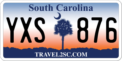 SC license plate YXS876