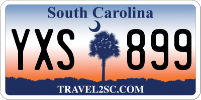 SC license plate YXS899
