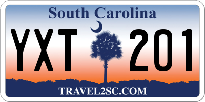 SC license plate YXT201