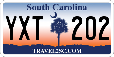 SC license plate YXT202