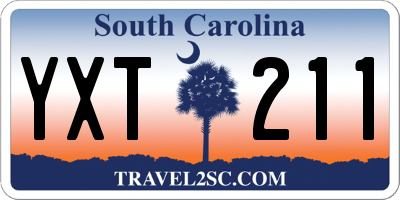 SC license plate YXT211