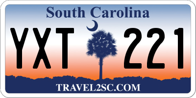 SC license plate YXT221