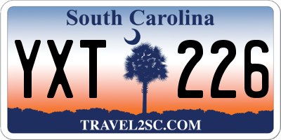 SC license plate YXT226