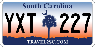 SC license plate YXT227