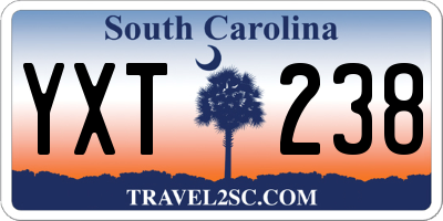 SC license plate YXT238