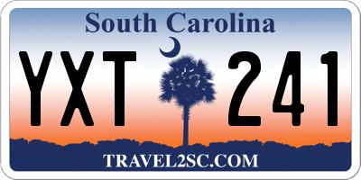 SC license plate YXT241