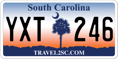 SC license plate YXT246