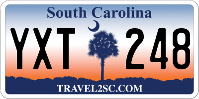 SC license plate YXT248