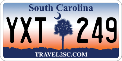 SC license plate YXT249