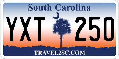 SC license plate YXT250