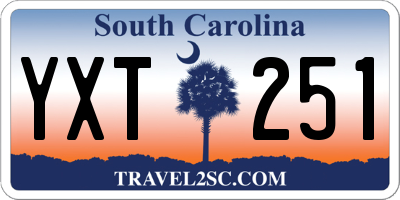 SC license plate YXT251