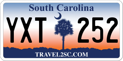 SC license plate YXT252