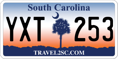SC license plate YXT253