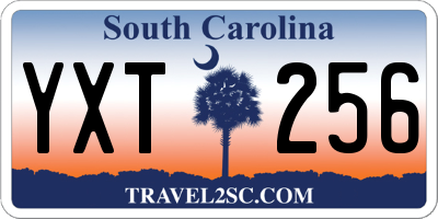 SC license plate YXT256