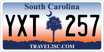 SC license plate YXT257