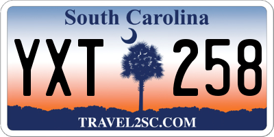 SC license plate YXT258