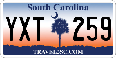 SC license plate YXT259