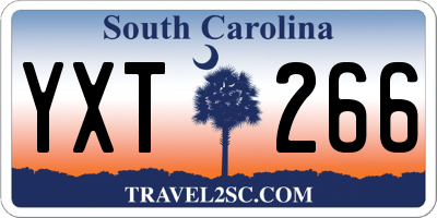 SC license plate YXT266