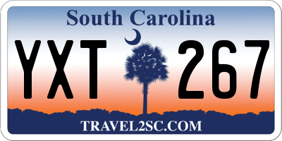 SC license plate YXT267