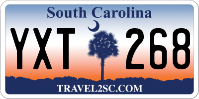 SC license plate YXT268