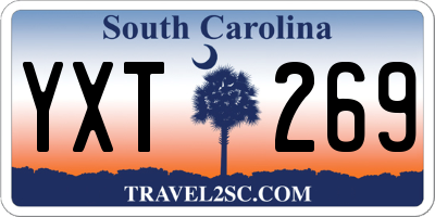 SC license plate YXT269