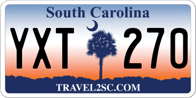 SC license plate YXT270
