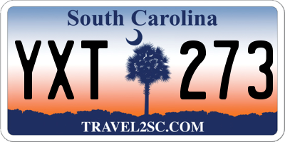SC license plate YXT273