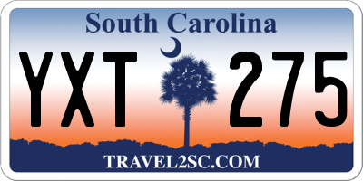 SC license plate YXT275