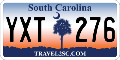 SC license plate YXT276