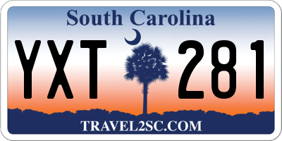 SC license plate YXT281