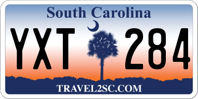 SC license plate YXT284
