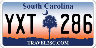 SC license plate YXT286