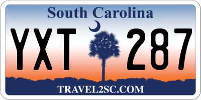 SC license plate YXT287