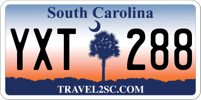 SC license plate YXT288