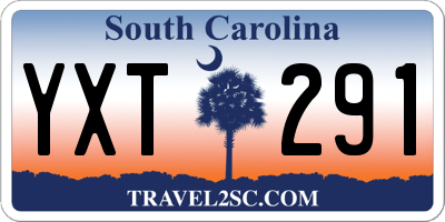 SC license plate YXT291